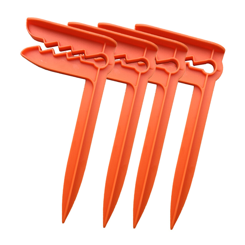 4Pcs Towel Clip Picnic Blanket Rack Towel Sand Picnic-Orange 7751000289287