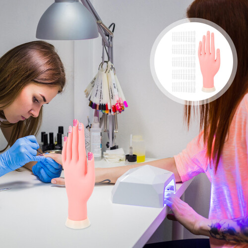 Conjunto De Mão Falsa Para De Manicure E Treinamento Diy 2