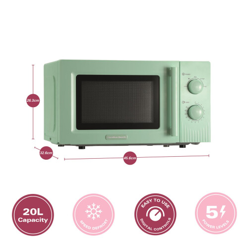 Hamilton Beach Hamilton Beach, Microwave, Miami Manual, 20L, Mojito, HBMX20M 2