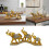 Dierenstandbeeld Collectibles Beeldjes-gouden drie olifant 2