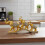 Dierenstandbeeld Collectibles Beeldjes-gouden drie olifant 5