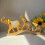 Dierenstandbeeld Collectibles Beeldjes-gouden drie olifant 4