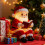 Kerstman Leesboek Hars Standbeeld Lamp Kerst Decors LED 7