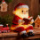Kerstman Leesboek Hars Standbeeld Lamp Kerst Decors LED 4
