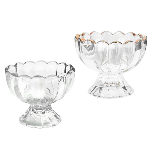 2Stk Transparente Eisbecher Salatbecher Marmeladenbecher