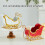 Feiertags-Schlittenornament aus Metall mit detailliertem-Rot 3