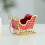 Feiertags-Schlittenornament aus Metall mit detailliertem-Rot 6
