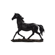 Pferdestatue aus Kunstharz, Tierskulpturen, Feng- Pferd schwarz