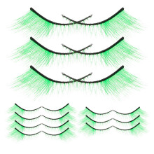 10 Paar Grüne Falsche Wimpern Für -Make-Up Und Cosplay