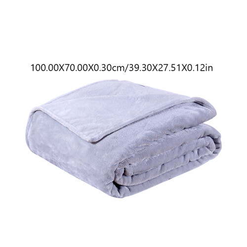 Thick Decken Flanell Fleece Decke 70x100cm Grau 1