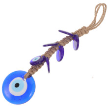 2Pcs Glass Evil Eye Car Hanging Decor Blue Pendant for Mirror and Wall