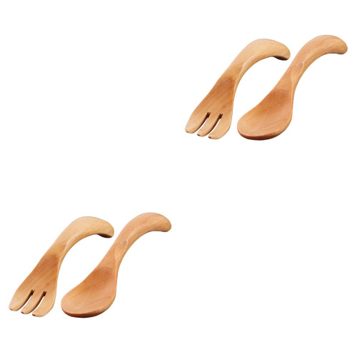 2 Sets Kinderbesteck Holz, Küchenzubehör 2