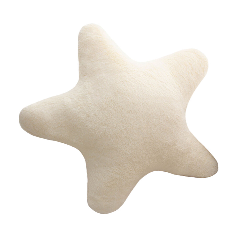 Cute Star Plush Toy Throw Pillow Multiuse Living Room-White