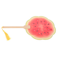 5Stück Wassermelonen-Handfächer Mit Langem Griff Für