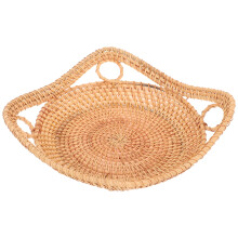 5Stk Rattan Aufbewahrungsdose Brotbehälter Snackteller