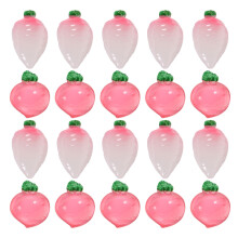 20Pcs Glow in The Dark Mini Resin Vegetable Ornaments for Home Decor