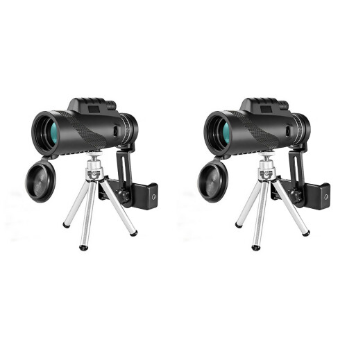 2 Conjuntos Monocular 80X100 Observação De Ampliação 1