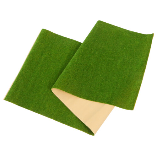 3Pcs Moss Rug Green Artificial Turf Mat for Model Scenery Crafts 1