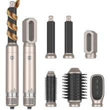 (UK Plug) 6 In 1 Hair Styler,airwrap Air Styler With Hot Air Brush Hair Dryer,straighteners Wrapper (eu Plug) C CN