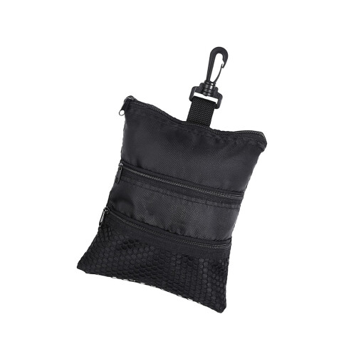 Waterdichte polyester golfbalopbergtas met 10 elastische-Zwart