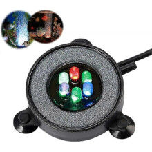 6-Color Led Aquarium Air Stone Bubble Light - Submersible Fish Tank Decoration with Rgb Lighting -CN