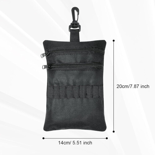 Waterdichte polyester golfbalopbergtas met 10 elastische-Zwart 2