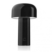 (Black) Mushroom-Shaped Rechargeable Led Night Light - 3w Dimmable Bedside Lamp With Usb-C Charging (12.5x20.5cm, 3000k Warm Light)_mm2 -CN-WR