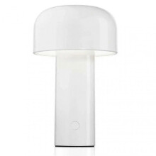 (White) Mushroom-Shaped Rechargeable Led Night Light - 3w Dimmable Bedside Lamp With Usb-C Charging (12.5x20.5cm, 3000k Warm Light)_mm2 -CN-WR