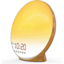 Sunrise Simulation Alarm Clock with Fm Radio, 7 Natural Sounds Sleep Aid for Bedroom Relaxation -CN