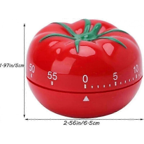 Tomato-Shaped Mechanical Kitchen Timer with 360 Rotating Base - Silent Cooking Baking Tool_cp -CN-NEW 1
