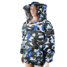 Professionelle Imkerverschleierung Schutzausrüstung (Blau Camouflage)