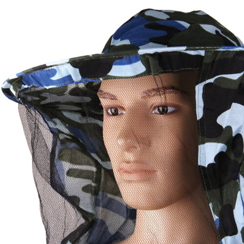 Professionelle Imkerverschleierung Schutzausrüstung (Blau Camouflage) 2