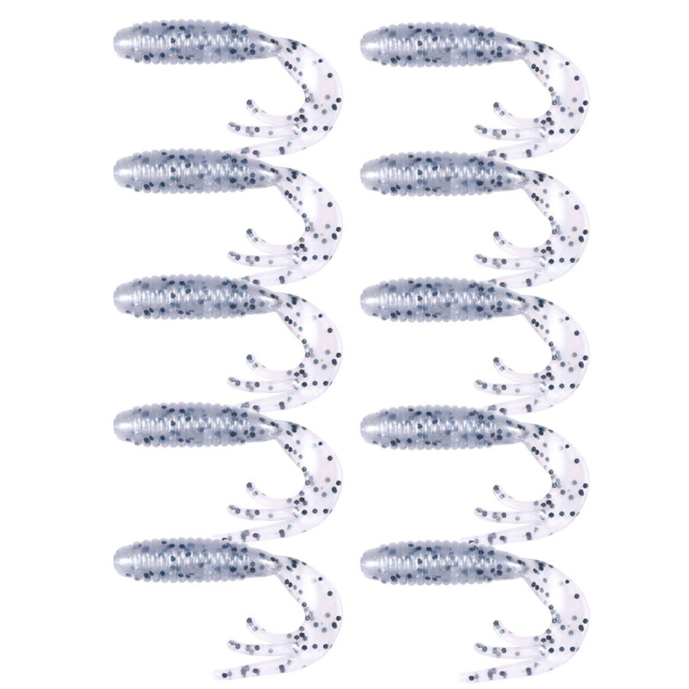 10pcs Fishing Lures 5.5cm 2.1g Swimbait Curl Tail Worms-Color 8-image-OPC-PM76PPT-NEW