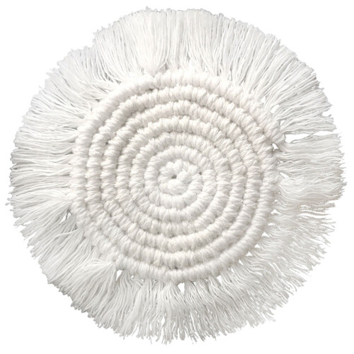 Handgeweven Beige Macrame Coasters Voor Koffie En Drank