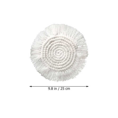Handgeweven Beige Macrame Coasters Voor Koffie En Drank 2