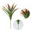 2PCS Realistic Faux Orchids Plant Bendable Stems-Green 5 4