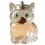 Dekorative Glas-Chihuahua-Keksdose mit sicherem Deckel,- Eule 13