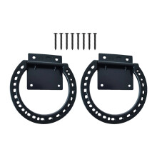 2Pcs Quick Install Solid Metal Horse Tie Fastener Horse-Black