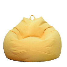 (Yellow, 100 x 120cm) New Extra Large Bean Bag Chairs Couch Sofa Cover Indoor Lazy Lounger For Adults Kids Sellwell_cp -CN-WR
