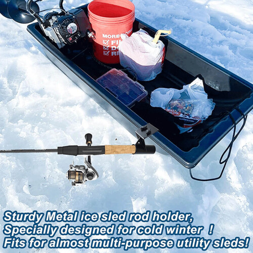 Permanent Metal Icefishing Bobsled Rod Mount Global-1 piece 2