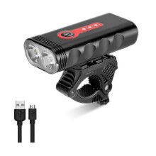 Bike Light, Usb Rechargeable Bicycle Lights Headlamp Front Lamp, 2400 Lumens, 4 Modes, Ip65 Waterproof