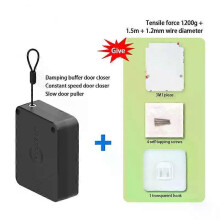 (1200g Pull 1) New Upgrade Damping Buffer Automatic Door Closer Punch Free Sliding Door Automatic Door Closer Multifunctional Door Closer Close