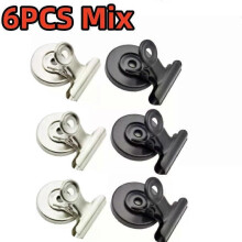 (6PCS MIX) 1/2/4/6pcs Fridge Magnets Clips With Anti-Scratch Sticky Pads Refrigerator Magnetic Clips Strong Heavy Whiteboard Magnets Clip