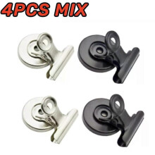 (4PCS MIX) 1/2/4/6pcs Fridge Magnets Clips With Anti-Scratch Sticky Pads Refrigerator Magnetic Clips Strong Heavy Whiteboard Magnets Clip