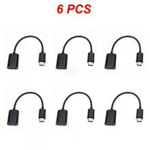 (6pcs, C) 1~10PCS Portable USB Type C Adapter Male To USB 3.0 Female OTG Cable Elbow Converter For MacBook Laptop Mobile Phone Data