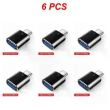 (6pcs, D) 1~10PCS Portable USB Type C Adapter Male To USB 3.0 Female OTG Cable Elbow Converter For MacBook Laptop Mobile Phone Data
