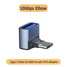 (1pcs, B) 1~10PCS Portable USB Type C Adapter Male To USB 3.0 Female OTG Cable Elbow Converter For MacBook Laptop Mobile Phone Data