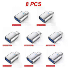 (8pcs, E) 1~10PCS Portable USB Type C Adapter Male To USB 3.0 Female OTG Cable Elbow Converter For MacBook Laptop Mobile Phone Data