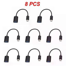 (8pcs, C) 1~10PCS Portable USB Type C Adapter Male To USB 3.0 Female OTG Cable Elbow Converter For MacBook Laptop Mobile Phone Data