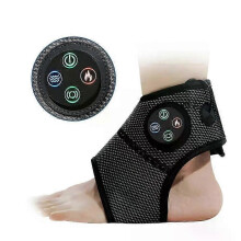 Smart Electric Ankle Massager, Pressotherapy Air Pressure Foot Brace Heating Vibration Physiotherapy Pain Relief Pressotherapy -CN